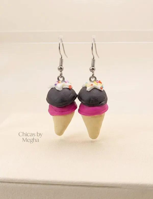 Gold_Stainless_Steel_Ice_Cream_Cone_Dangle_Earrings_For_Women