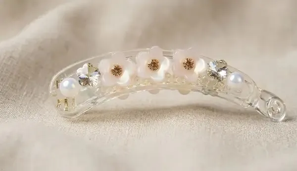 Multicolour_Acrylic_Blossom_Pearl_Petite_Banana_Hair_Clip_For_Women
