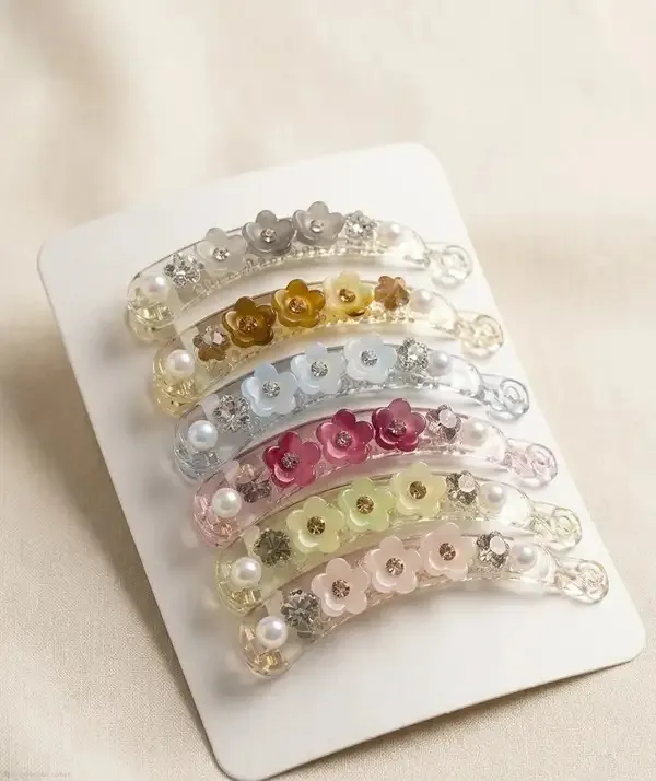 Multicolour_Acrylic_Blossom_Pearl_Petite_Banana_Hair_Clip_For_Women