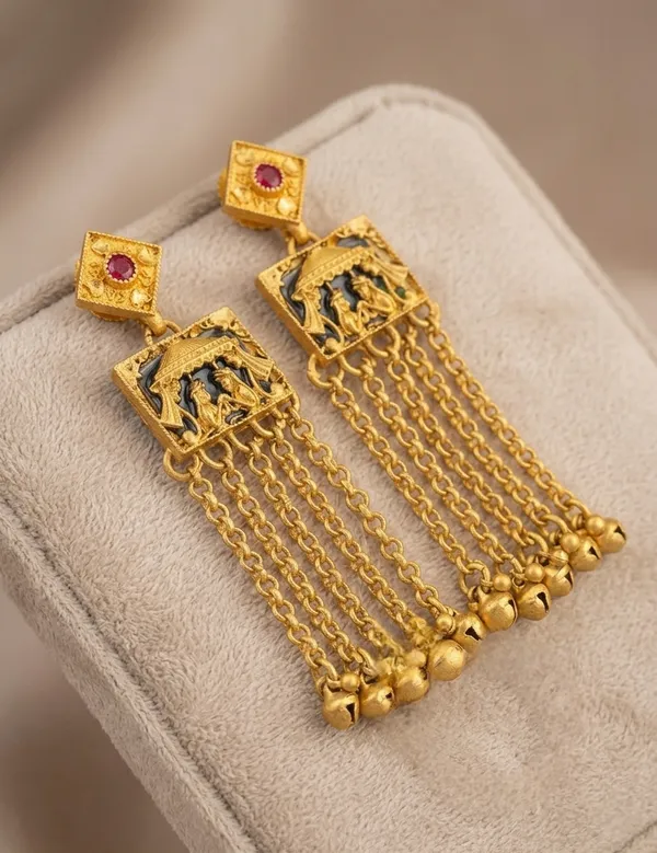Gold_Stainless_Steel_Temple-Inspired_Shantala_Jhumka_For_Women
