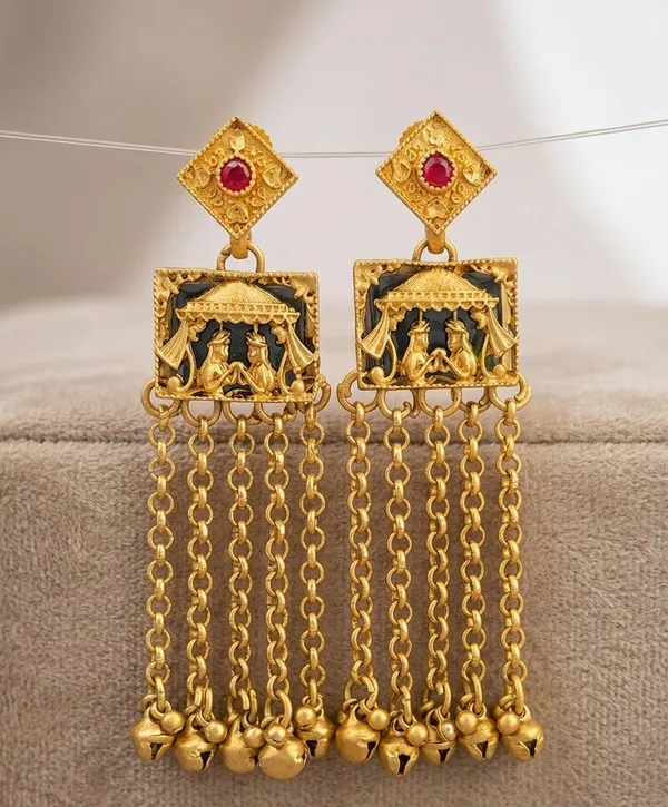 Gold_Stainless_Steel_Temple-Inspired_Shantala_Jhumka_For_Women