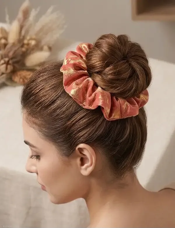 Multicolour_Polyester_Duo-Chrome_Metallic_Silk_Scrunchie_For_Women