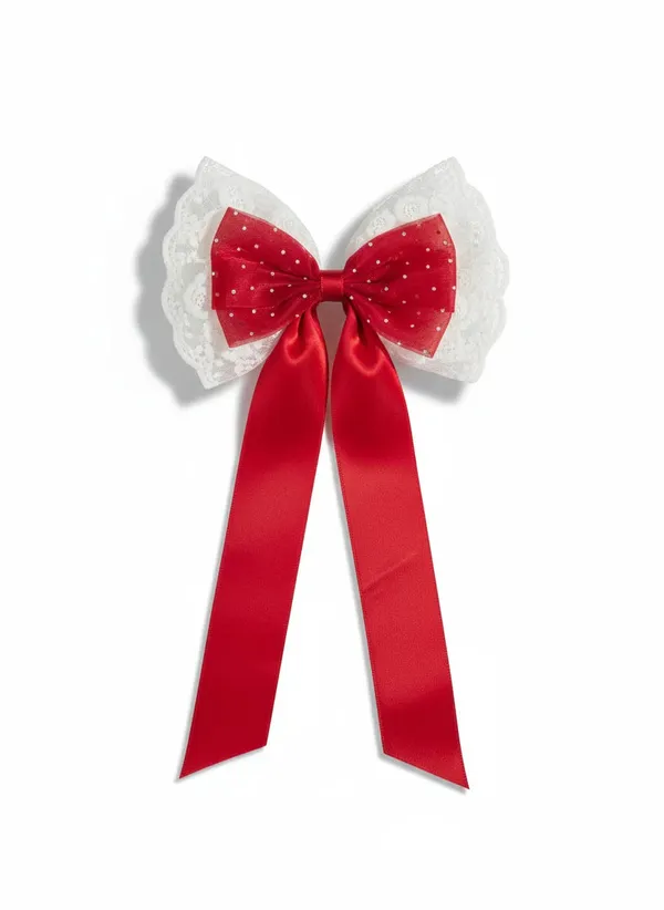 Pink_Stainless_Steel_Heart_Layered_Hair_Bows_For_Women