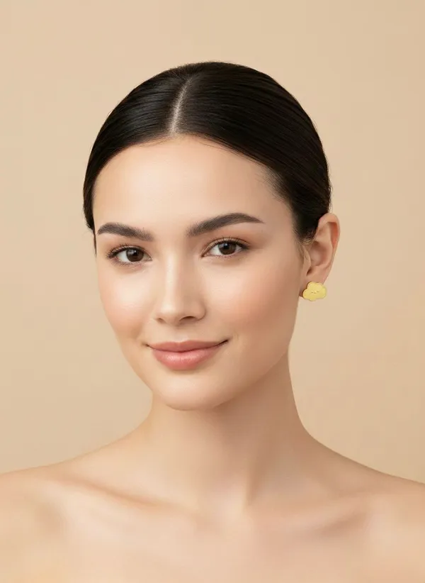 Gold_Enamel_Mismatched_Balloon_Cloud_Stud_Earrings_For_Women