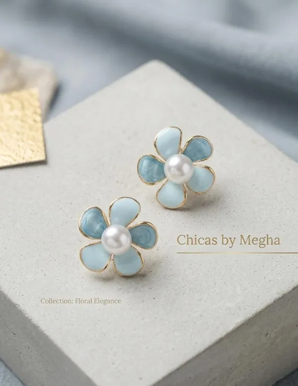 Gold_Alloy_Blossom_Pearl_Stud_Earrings_For_Women