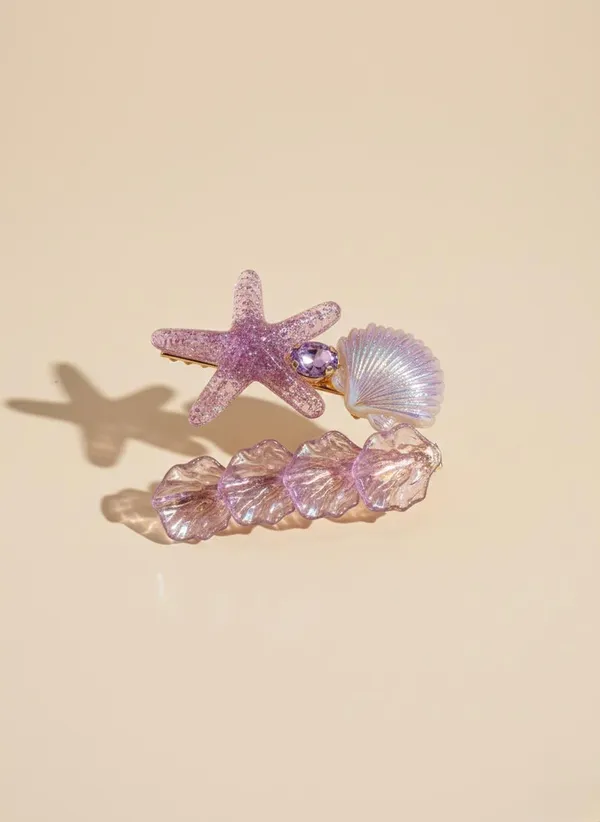 Iridescent_Lavender_Acrylic_Seashell_Hair_Clip_For_Women