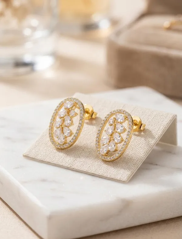 Gold_Alloy_Crystal_Vine_Oval_Stud_Earrings_For_Women