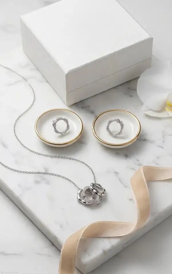 Silver_Alloy_Pave_Cz_Interlocking_Rings_Pendant_Necklace_Earrings_Set_For_Women