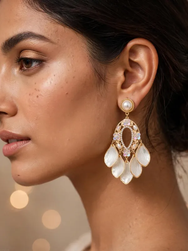 White_Alloy_Gulnar_Chandelier_Earrings_For_Women