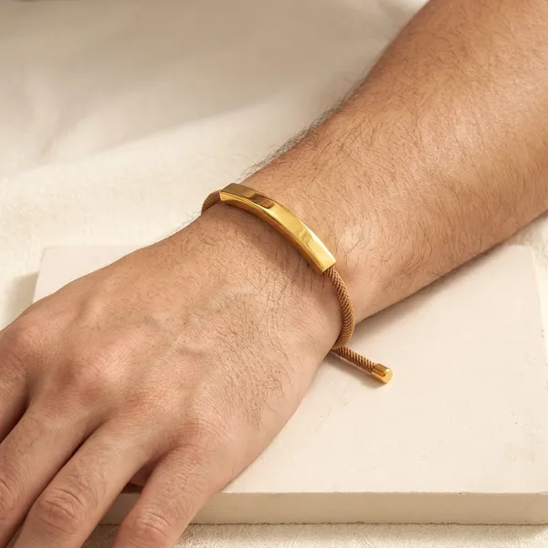 Grey_Gold-Plated_Bar_Adjustable_Cord_Bracelet_For_Women