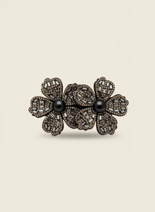 Gold_Rhinestone_Crystal_Blossom_Alligator_Hair_Clip_For_Women