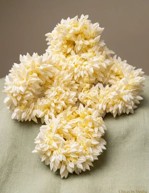 White_Fibre_Mogra_Blossom_Hair_Gajra_For_Women