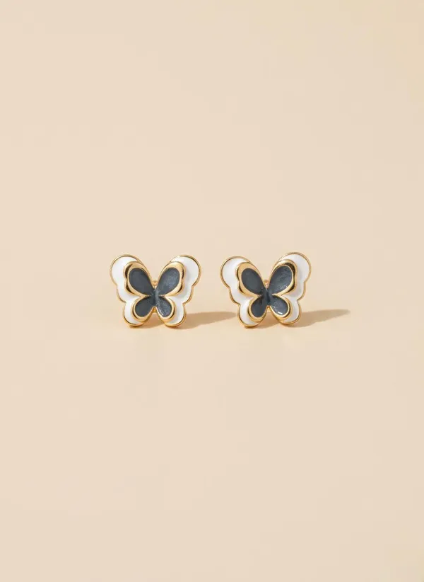 Gold_Alloy_Pink_Enamel_Butterfly_Drop_Earrings_For_Women