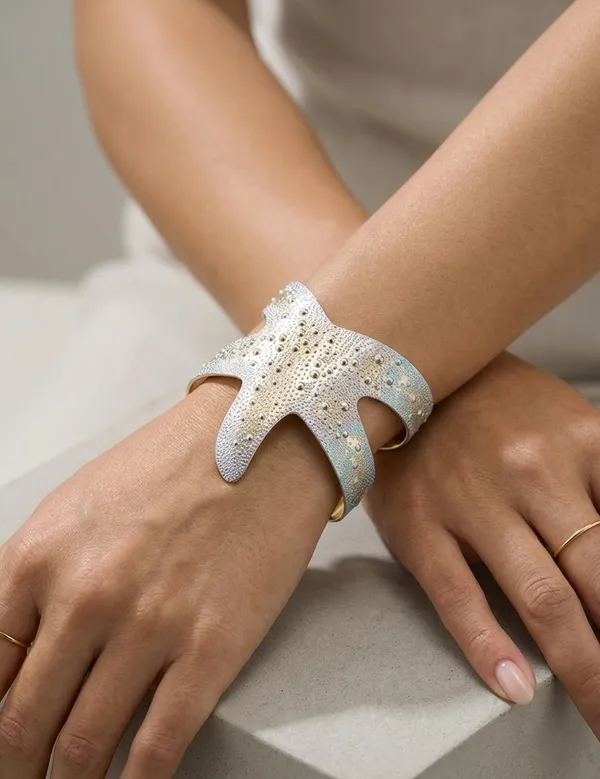 Gold_Alloy_Textured_Statement_Cuff_Bracelet_For_Women