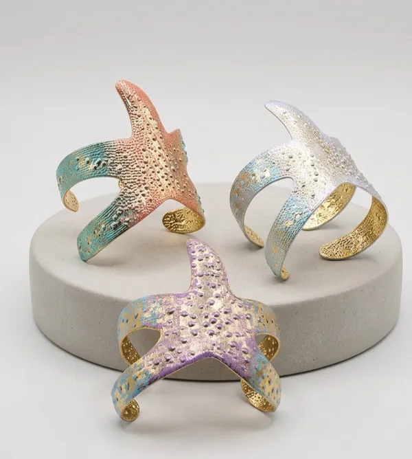 Gold_Alloy_Textured_Statement_Cuff_Bracelet_For_Women