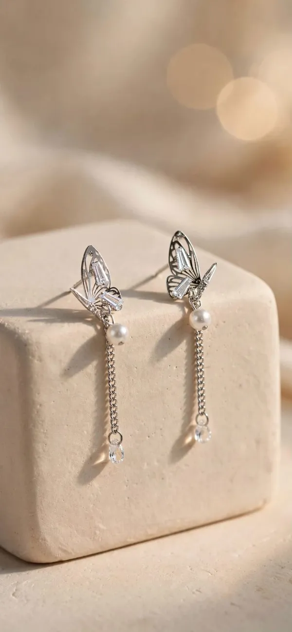 Luna_Butterfly_Pearl_Chain_earrings_for_Women