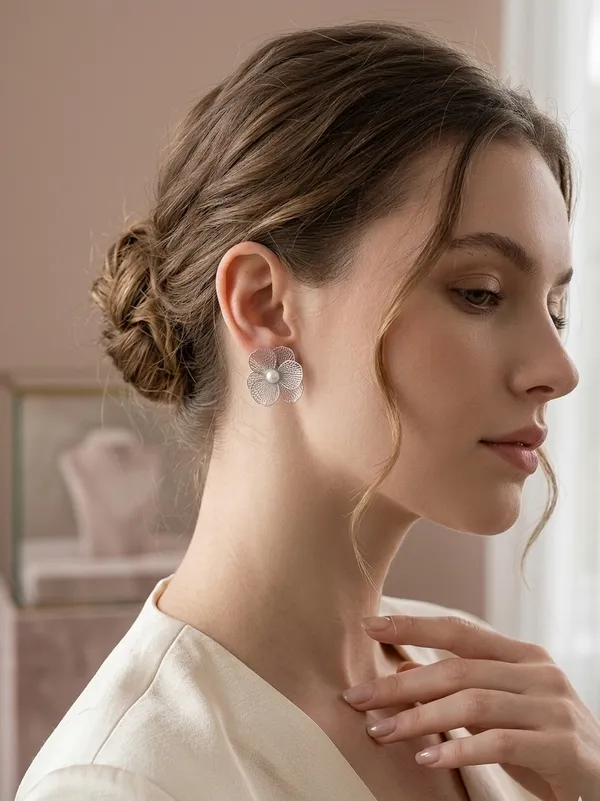Silver_Stainless_Steel_Lace_Floral_Stud_Earrings_For_Women