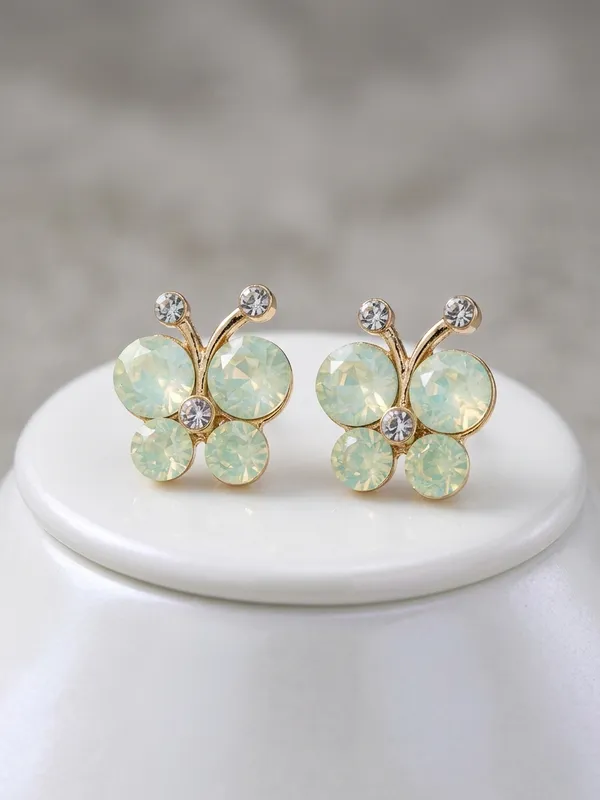 Gold_Alloy_Crystal_Flutter_Butterfly_Stud_Earrings_For_Women