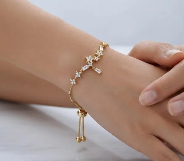 Gold_Celestial_Stardust_Adjustable_Bolo_Bracelet_For_Women