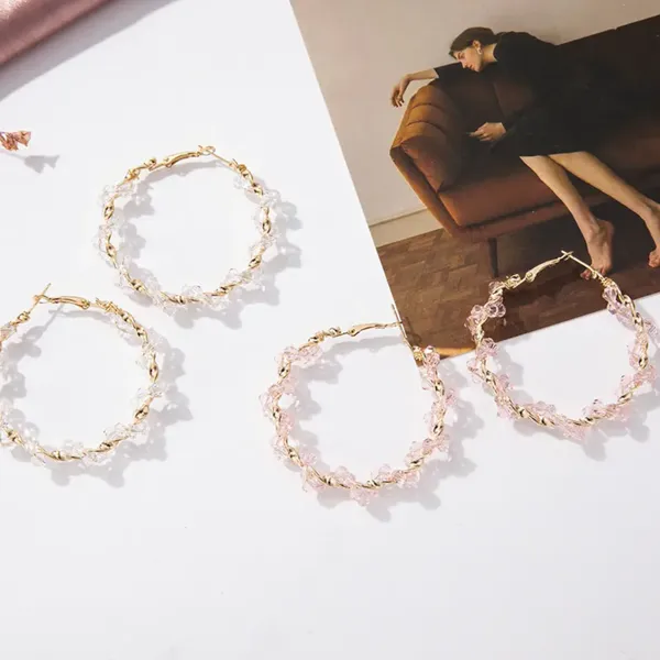 Gold_Crystal_Alloy_Dusty_Rose_Twisted_Hoop_Earrings_For_Women