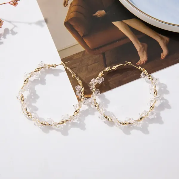 Gold_Crystal_Alloy_Dusty_Rose_Twisted_Hoop_Earrings_For_Women