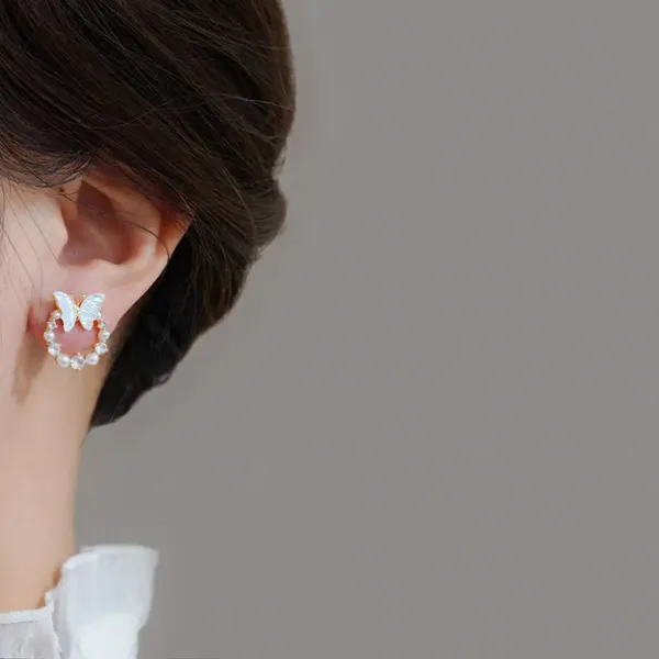 Gold_Alloy_Pearl_Crystal_Butterfly_Wreath_Stud_Earrings_For_Women