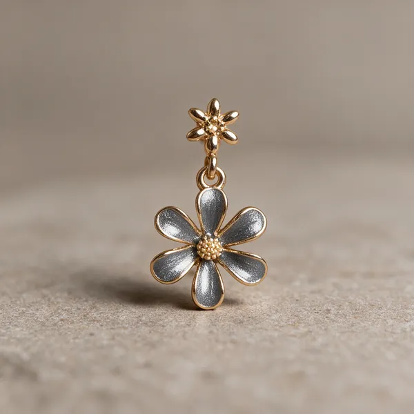 Slate_Grey_Alloy_Enamel_Floral_Drop_Stud_Earrings_For_Women
