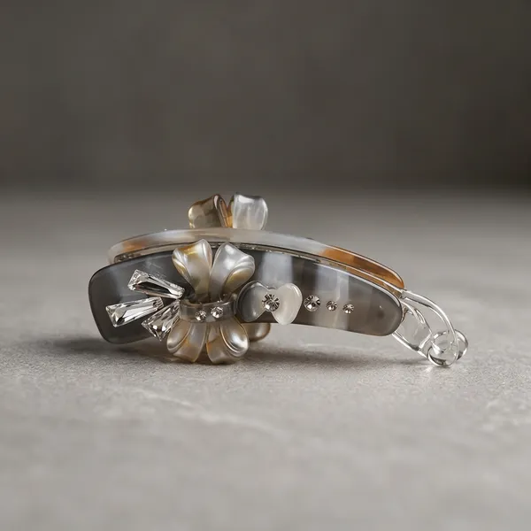 Slate_Grey_Acrylic_Crystal_Bow_Iridescent_Banana_Clip_For_Women