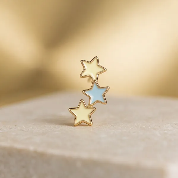 Multicolour_Alloy_Cascading_Star_Stud_Earrings_For_Women