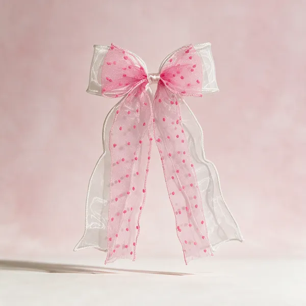 Pink_Stainless_Steel_Bow_Alligator_Hair_Clip_For_Women