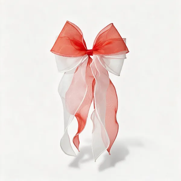 White_And_Red_Stainless_Steel_Alligator_Hair_Clip_For_Women