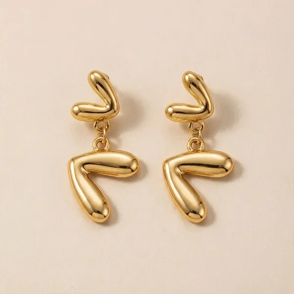 Gold_Stainless_Steel_Abstract_Fluid_Drop_Earrings_For_Women