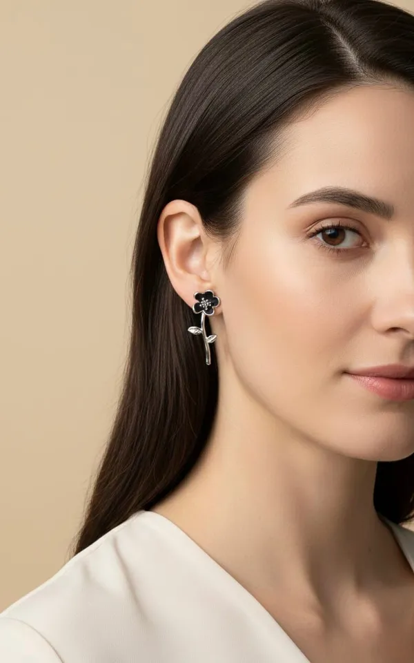 Gold_Stainless_Steel_Enamel_Floral_Stud_Earrings_For_Women