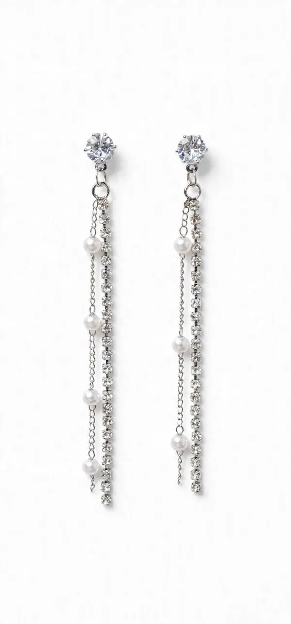 Etoile_Diamond_Pearl_Tassel_Earrings_For_Women