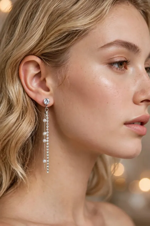 Etoile_Diamond_Pearl_Tassel_Earrings_For_Women
