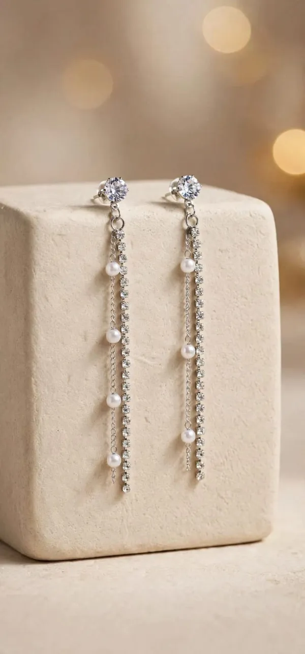 Etoile_Diamond_Pearl_Tassel_Earrings_For_Women
