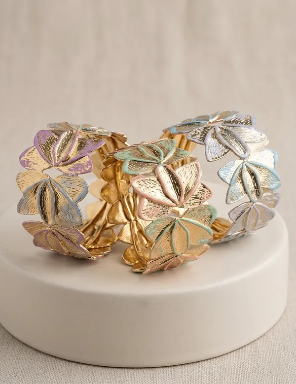 Gold_Enamel_Lotus_Blossom_Statement_Cuff_Bracelet_For_Women