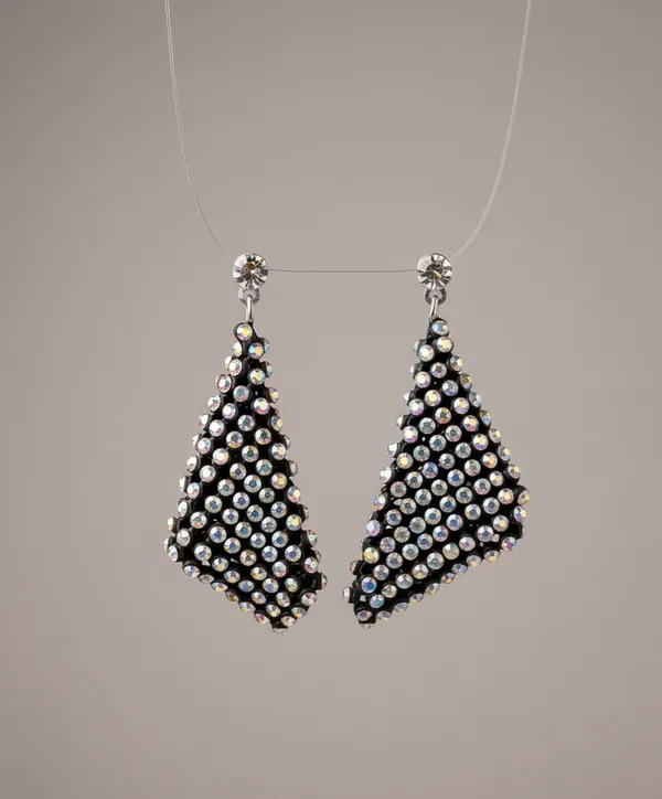 Gold_Black_Rhinestone_Geometric_Drop_Earrings_For_Women