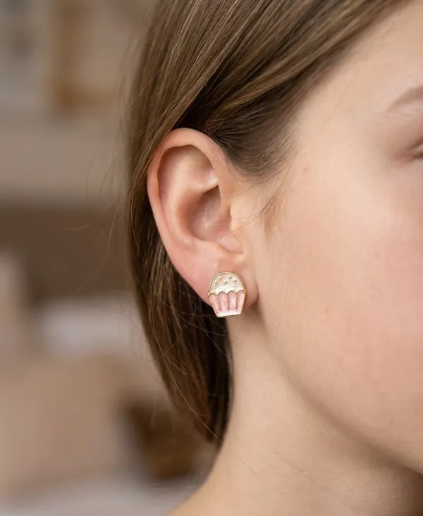 Gold_Stainless_Steel_Enamel_Cupcake_Stud_Earrings_For_Women