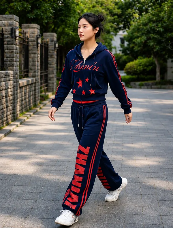 Navy_Blue_Printed_Regular_Fit_Tracksuit_Set_For_Women