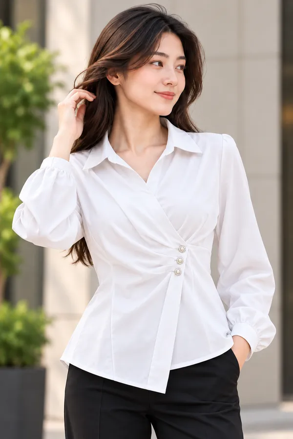 White_Wrap_Style_Top_for_Women