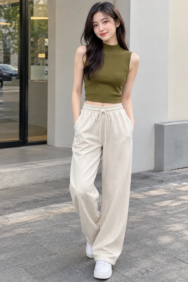 Earthy_Green_Soft_Knitted_crop_top_for_Women