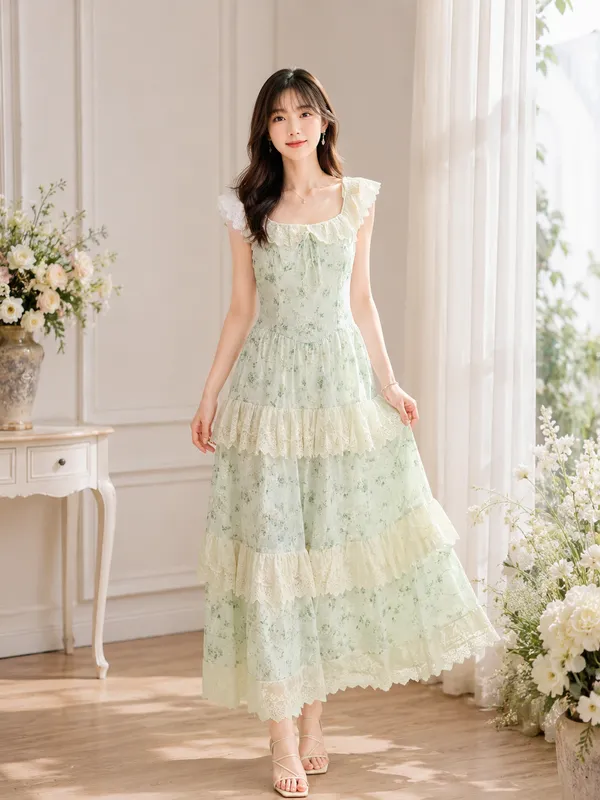 Mint_Green_Floral_Maxi_Dress_for_Women