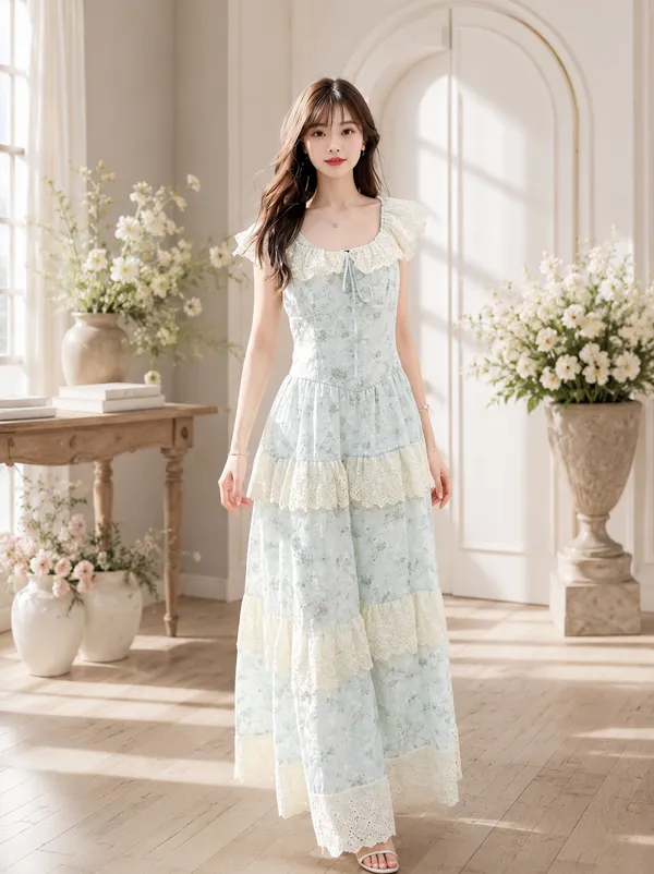 Blue_Floral_Print_Maxi_Dress_for_Women