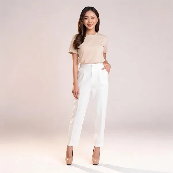 White_Textile_Crepe_Formal_Trouser_For_Women