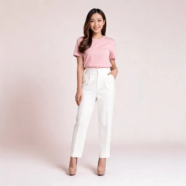 White_Textile_Crepe_Formal_Trouser_For_Women