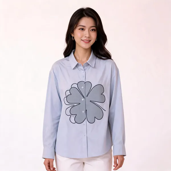 Blue_Stiff_Cotton_Oversized_Shirt_For_Women