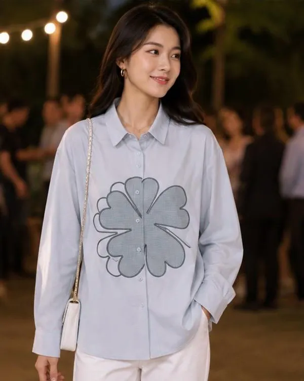 Blue_Stiff_Cotton_Oversized_Shirt_For_Women