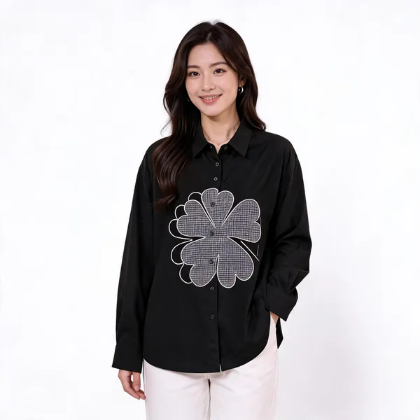Black_Stiff_Cotton_Oversized_Shirt_For_Women