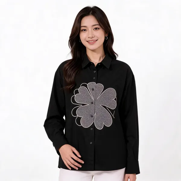 Black_Stiff_Cotton_Oversized_Shirt_For_Women